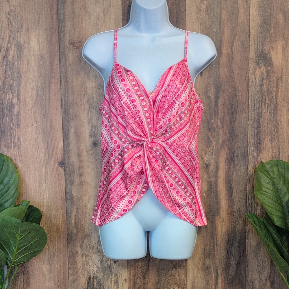 SHEIN Pink Twist Front Camisole Tank Top S           C535
